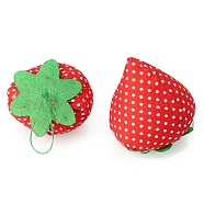 Cotton & Cloth Needle Pin Cushions, Strawberry, Red, 57x50mm(PW-WG120B1-01)