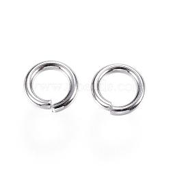 Tarnish Resistant 304 Stainless Steel Open Jump Rings, Stainless Steel Color, 12 Gauge, 12x2mm, Inner Diameter: 8mm(STAS-E113-09P)