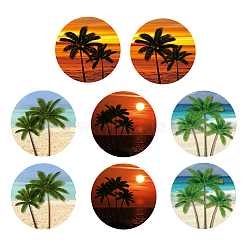 Flat Round PVC Self Adhesive Sticker, Window Decorations Accessories, Tree of Life Pattern, 350x240mm, 4pcs/set(AJEW-WH0182-014)