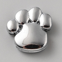 Alloy Slide Charms, Footprint, Platinum, 15.5x15x5mm, Hole: 11x2mm(FIND-WH20003-06P)