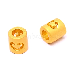 Alloy Letter Beads, Column, Matte Gold Color, Letter.C, 6.5x6mm, Hole: 3mm(PALLOY-WH0081-55C)