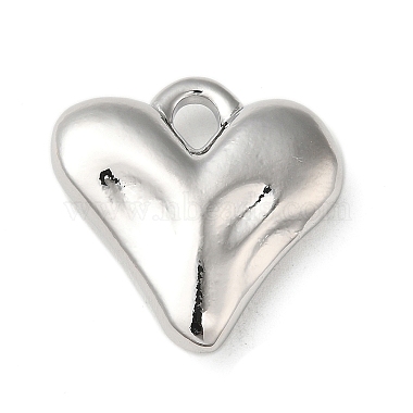 Real Platinum Plated Heart Brass Pendants