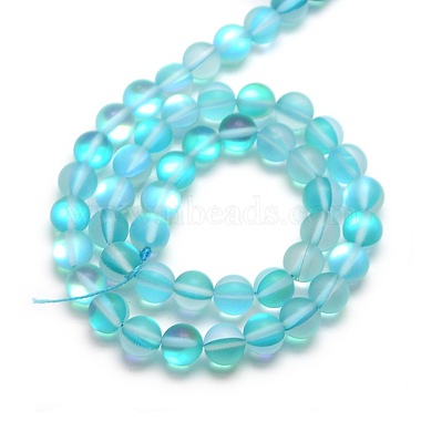 Synthetic Moonstone Beads Strands(X-G-F142-6mm-03)-2