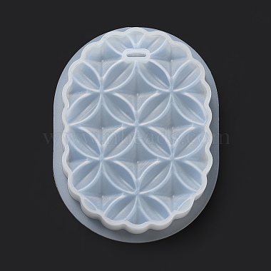 DIY Embossed Flower Pattern Pendant Silicone Molds(DIY-G079-01D)-4