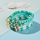 4 pièces 4 styles en argile polymère heishi perles ensembles de bracelets extensibles(BJEW-JB05910)-4