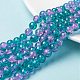 Spray Painted Crackle Glass Beads Strands(CCG-Q002-8mm-06)-1