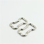 Zinc Alloy Buckle Ring, Webbing Belts Buckle, for Luggage Belt Craft DIY Accessories, Bone, Platinum, 48x28x4.5mm