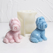 Dog Candle Silicone Molds, For Scented Candle Making, White, 6.5x5x7.5cm(DIY-L072-022)