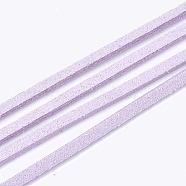 Faux Suede Cord, Faux Suede Lace, Lilac, 2.5~2.8x1.5mm, about 1.09 yards(1m)/strand(LW-R023-2.8mm-37)