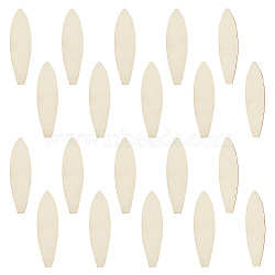 WADORN 20Pcs Unfinished Wooden Cutouts, Fish, Floral White, 150x40x2mm(DIY-WR0003-66)