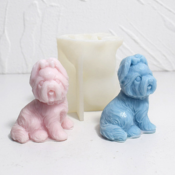 Dog Candle Silicone Molds, For Scented Candle Making, White, 6.5x5x7.5cm