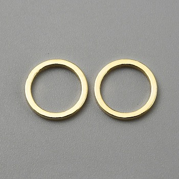 Brass Linking Rings, Round Ring, Long-Lasting Plated, Real 14K Gold Plated, 8x1mm, Inner Diameter: 6.5mm