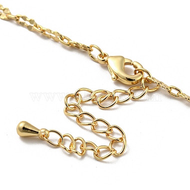 colliers plastrons en perles de verre à facettes en forme de larme(NJEW-R263-07G)-3