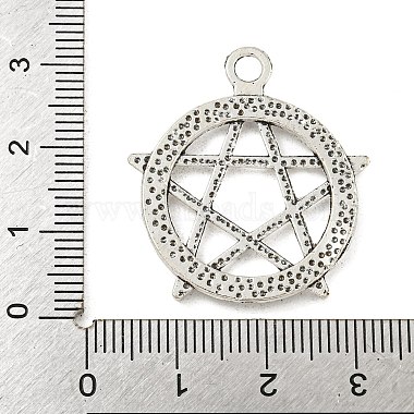 Tibetan Style Zinc Alloy Pentagram Pendants(TIBEP-R334-333AS-RS)-3