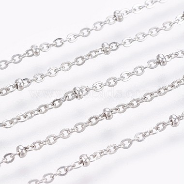 304 Stainless Steel Cable Chain Anklets(AJEW-P069-01P)-2