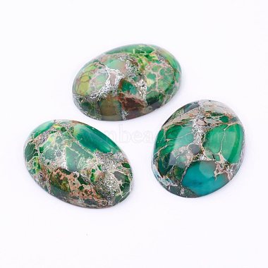 Lime Green Oval Imperial Jasper Cabochons