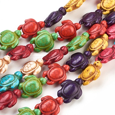 19mm Mixed Color Tortoise Howlite Beads