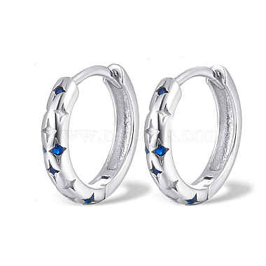 925 Sterling Silver Hoop Earrings(WR7207-1)-2