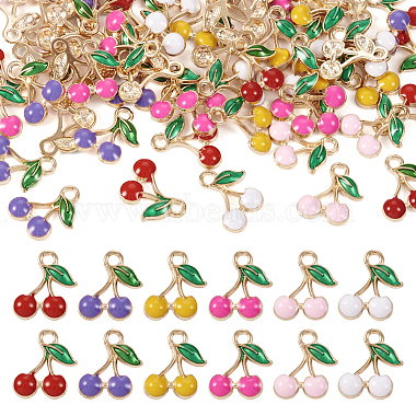 60Pcs 6 Colors Alloy Enamel Charms(FIND-TA0002-31)-2