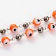 Main mauvais oeil perles rondes de Murano chaînes pour création de colliers bracelets(AJEW-JB00106-02)-1