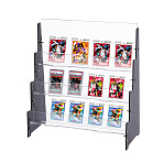 3-Tier Acrylic Display Riser Stands, for Card Holder, Black, 24x10x26cm(ODIS-WH0086-076B)