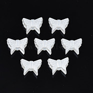 ABS Plastic Imitation Pearl Beads, Butterfly, Creamy White, 8x10x3mm, Hole: 1.5mm, about 148pcs/20g(X1-OACR-N008-113)