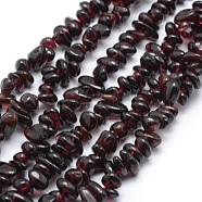Natural Garnet Beads Strands, Chip, 5~7mm, Hole: 0.8mm, about 32inch(G-P332-72)