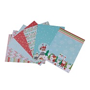 Scrapbook Paper Pad, for DIY Album Scrapbook, Greeting Card, Background Paper, Christmas Themed Pattern, 200x150x0.1mm, 14sheets/set(X-AJEW-K029-01H)