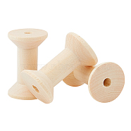 Wood Thread Bobbins, for Embroidery and Sewing Machines, Antique White, 32x48mm(ODIS-OC0001-01)