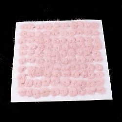 Mink Fur Ball Decoration, Pom Pom Ball, For DIY Craft, Pink, 2~2.5cm, about 100pcs/board(FIND-S267-2.5cm-13)