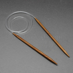 Rubber Wire Bamboo Circular Knitting Needles, More Size Available, Saddle Brown, 780~800x7.0mm(TOOL-R056-7.0mm-02)