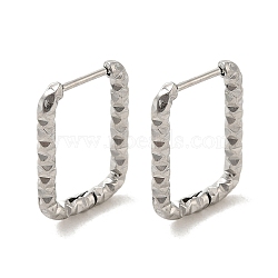 Non-Tarnish 304 Stainless Steel Earring Findings, Stainless Steel Color, 21x14x2mm, Hole: 17x9mm, Pin: 0.8mm(STAS-O006-02B-P)