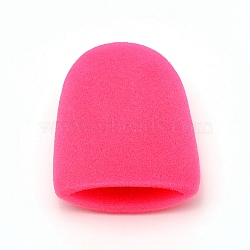 Thick Handheld Stage Microphone Windscreen Foam Cover, Microphone Anti-slip Protective Sponge Sleeve, Audio Accessories, Deep Pink, 75~82x68~72x44~47mm, Inner Diameter: 52~54x24~26mm(FIND-WH0096-11A)