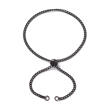 304 Stainless Steel Chain Bracelet Making, Gunmetal, 10-1/8 inch(25.6cm)