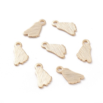 Brass Charms, Foot, Real 24K Gold Plated, 9x5x0.5mm, Hole: 1.2mm