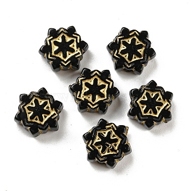 Black Snowflake Acrylic Beads
