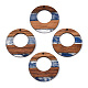 Transparent Resin & Walnut Wood Pendants(RESI-ZX017-70)-1