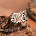 304 Stainless Steel Cuff Open Rings for Women, Stainless Steel Color, 13mm, Inner diameter: 18mm(RJEW-B162-01P)