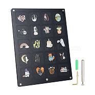 Acrylic with Felt Commemorative Coin Display Tray, Desktop Coin Organizer Holder, Rectangle, Black, 266x210x9.5mm(AJEW-WH0471-110C)