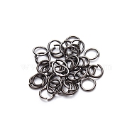 Metal Open Jump Rings, Gunmetal, 4x0.5mm(FS-WG47662-26)