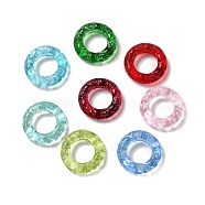 Transparent Glass Linking Ring, Mixed Color, 25x6mm(GLAA-H025-05)