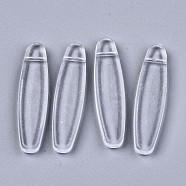 Transparent Acrylic Beads, Oval, Clear, 40.5x10x4mm, Hole: 1.2mm, about 327pcs/500g(MACR-T036-13)