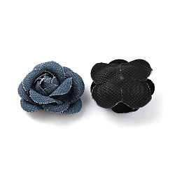 Denim Cloth Flowers, Jean Fabric Camelia, Sewing Ornaments, DIY Costume Accessories, Marine Blue, 41x38x14mm(DIY-WH0409-39B)