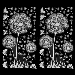 Waterproof PVC Window Film Adhesive Stickers, Electrostatic Window Stickers, Dandelion Butterfly, Clear, 540x300x0.2mm(DIY-WH0430-945)
