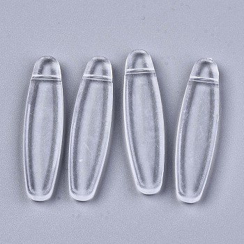 Transparent Acrylic Beads, Oval, Clear, 40.5x10x4mm, Hole: 1.2mm, about 327pcs/500g