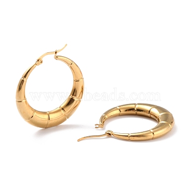 304 Stainless Steel Hoop Earrings(EJEW-O096-46G)-2