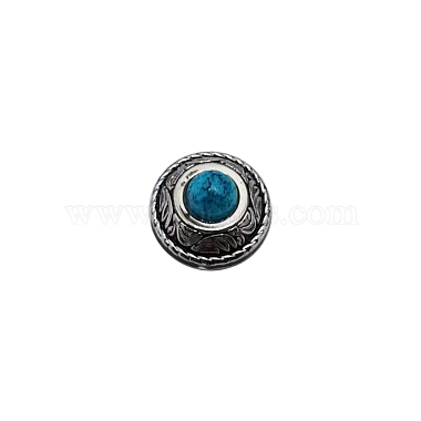 Deep Sky Blue Alloy Button