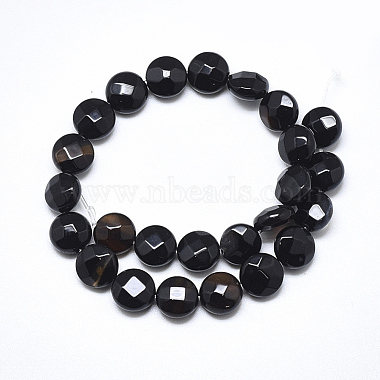 Natural Black Onyx Beads Strands(G-S357-F11)-2