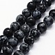 Chapelets de perles de flocon de neige en obsidienne naturelle(X-G-I199-36-10mm)-1
