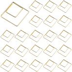 60Pcs Iron Paper Clips, for Office School Document Organizing, Golden, 25x25x2mm(AJEW-CP0009-30C)